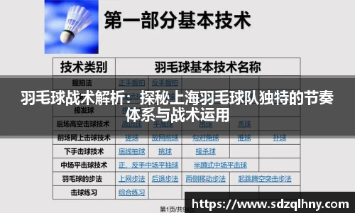 羽毛球战术解析：探秘上海羽毛球队独特的节奏体系与战术运用